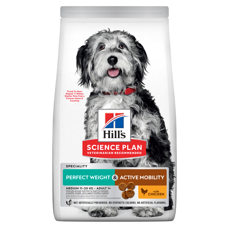 Hills Science Plan Canine Perfect Weight + Active Mobility Adult Medium Trockenfutter
