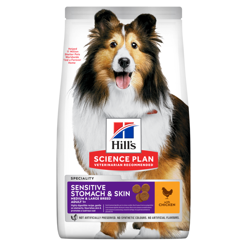 Hills Science Plan Canine Adult Sensitive Stomach & Skin mit Huhn Trockenfutter