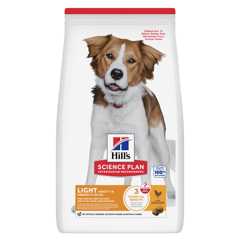 Hills Science Plan Canine Light Adult Medium mit Huhn Trockenfutter