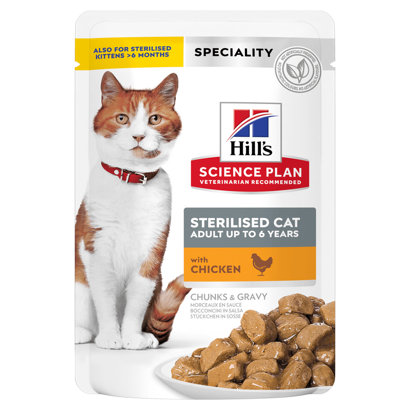 Hills Science Plan Feline Sterilised Cat Adult Huhn Frischebeutel